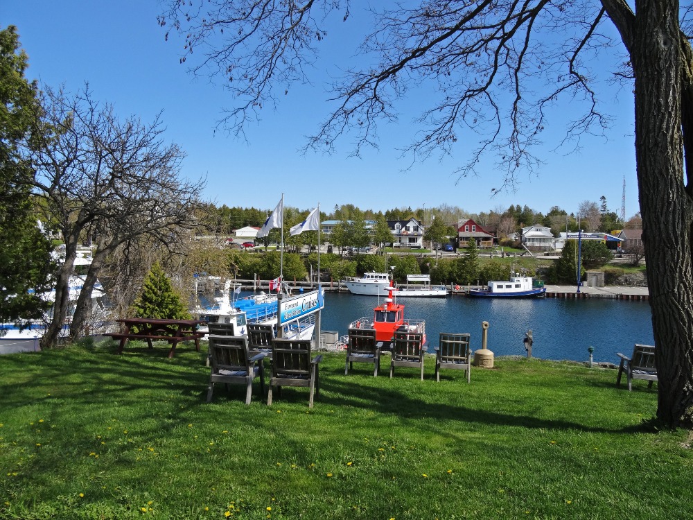 view from my room at Harbourside Motel in Tobermory