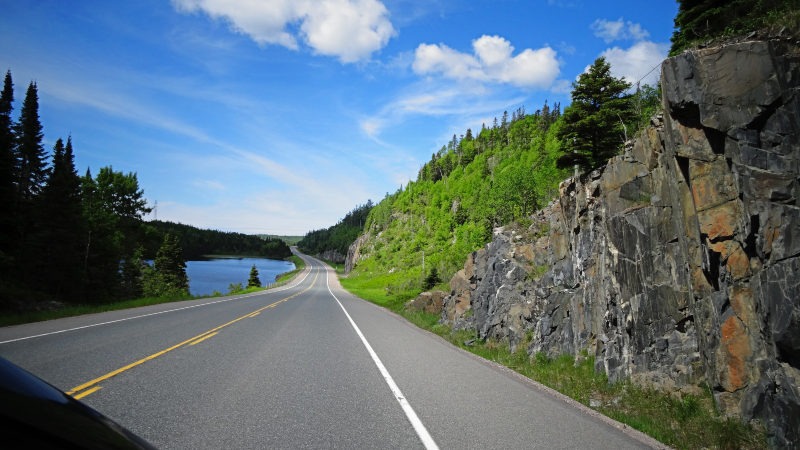 Trans Canada Highway on a Northern Ontario Road Trip
