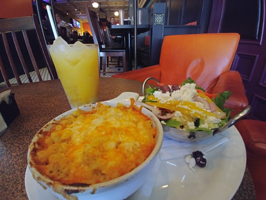 5 Cheese Macaroni, salad and cocktail