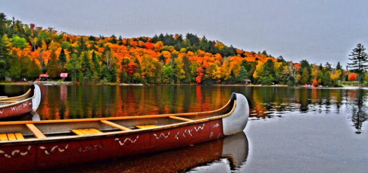 Muskoka in the fall by canoe