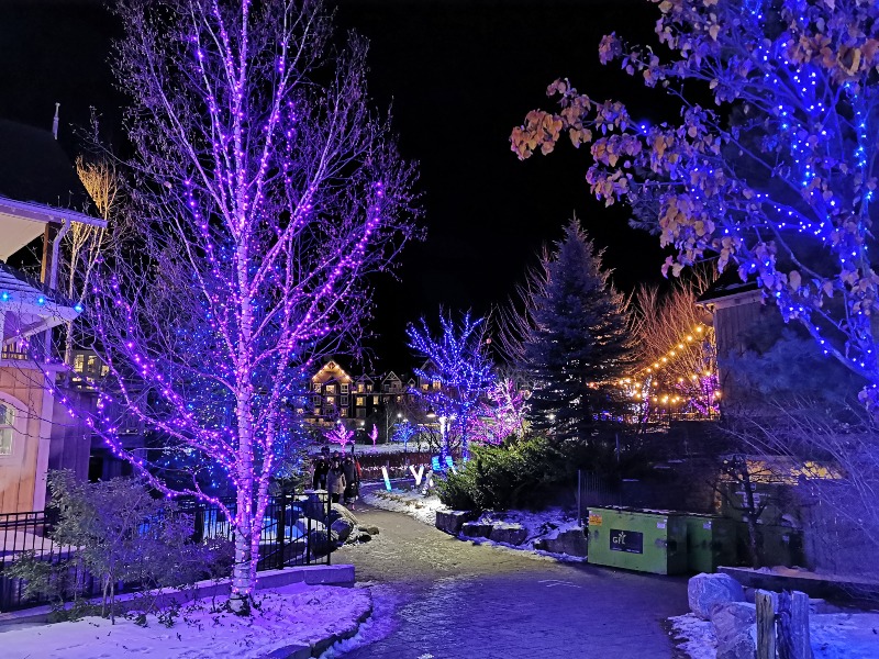 Holiday Magic light displays in Blue Mountain Village