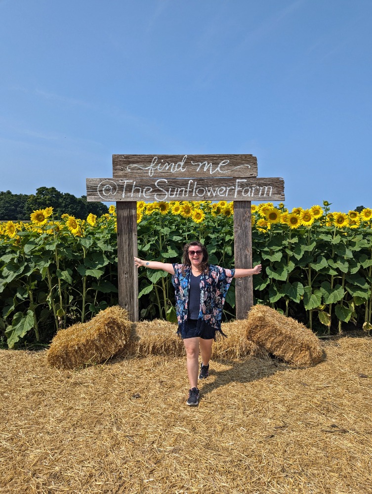 Me at The Sunflower Farm