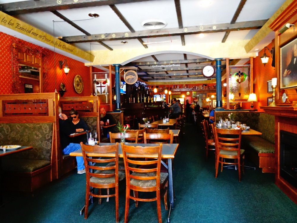 inside the Old English Pub in Gananoque