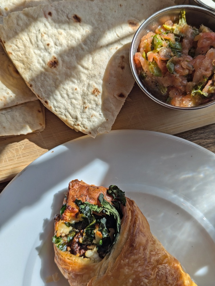 savoury Danish and quesadillas at Laverne's Eatery