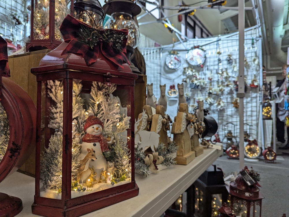 Christmas decor booth at the Sugar Plum Fair