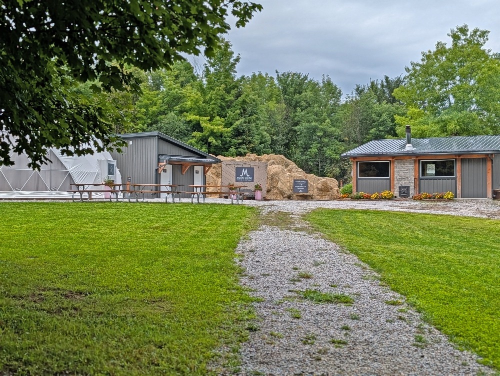 the entrance to the Maplestone Ranch & Retreat thermal spa
