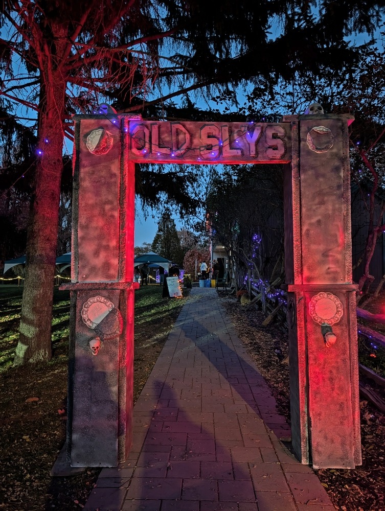 the gate leading to the Haunted Heritage House
